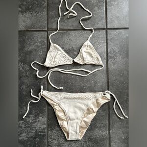 Sparkle Crochet Lined Bikini Top & Bottoms